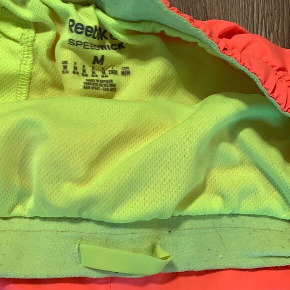 Reebok Speedwick Running Shorts Neon Orange Size Medium - Picture 4 of 5